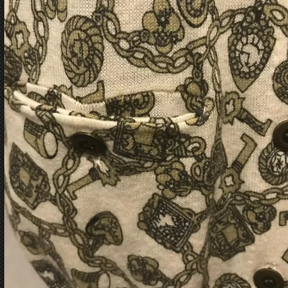 CHARLIE & ROBIN Anthropologie Charmed Keychain Cardigan Sweater Lightweight